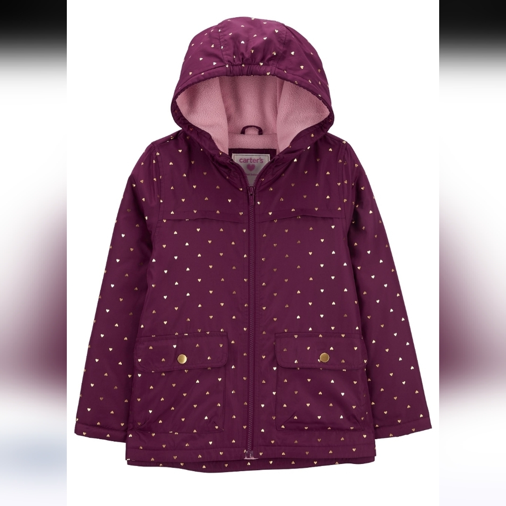 Carter's Fleece Lined Heart Midweight Jacket- 5